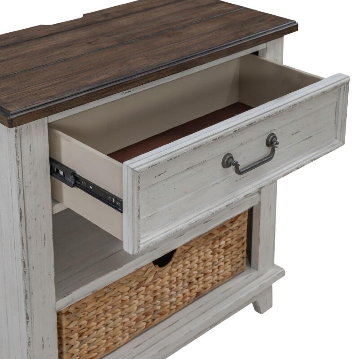 River Place Bedside Chest w/ Charging Station - Image 12