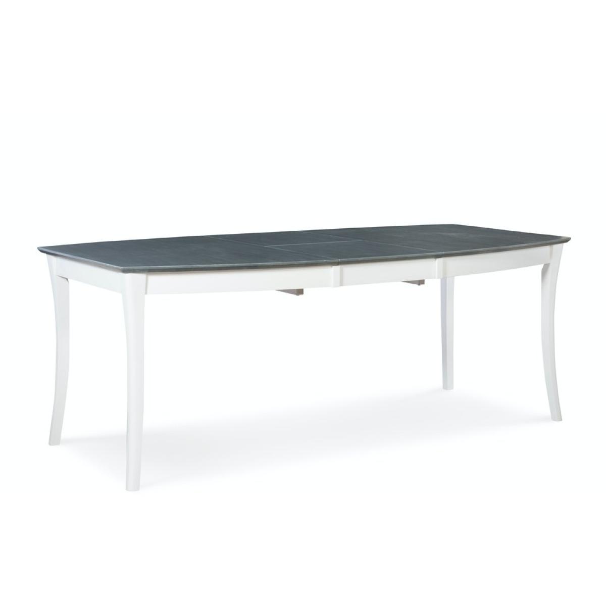 Cosmopolitan Collection - Salerno Butterfly Extension Table in Heather Gray & White - Image 2