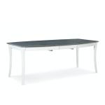 Cosmopolitan Collection - Salerno Butterfly Extension Table in Heather Gray & White