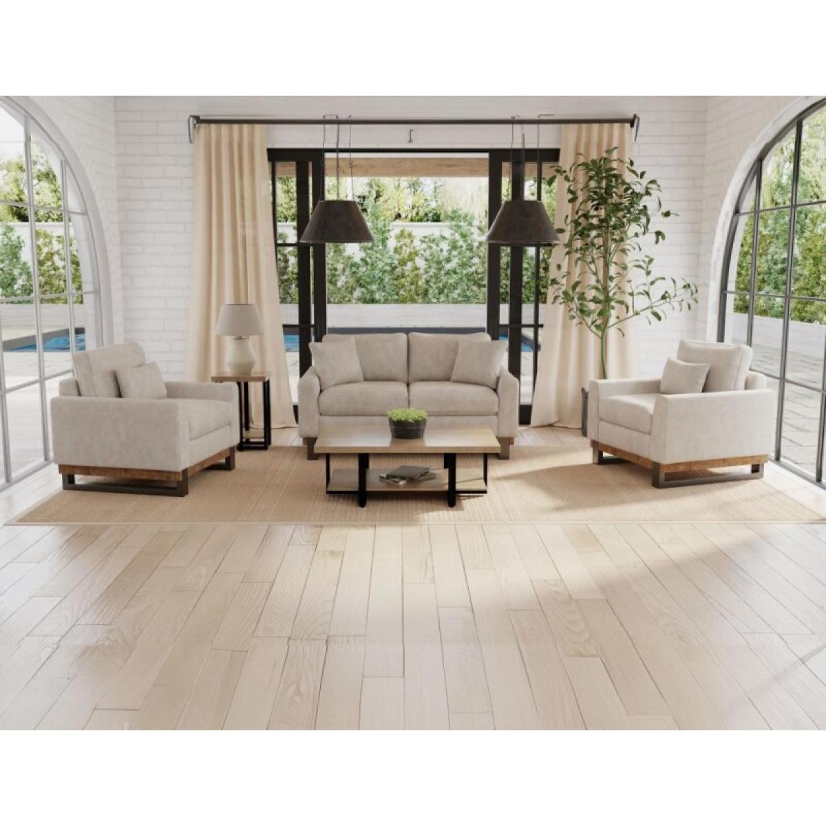 Metal & Wood Base, Loveseat - Mita - Image 3