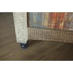 3 Drawer, 2 Sliding Doors, 4 Mesh Doors Wood Island - Antique - Image 6