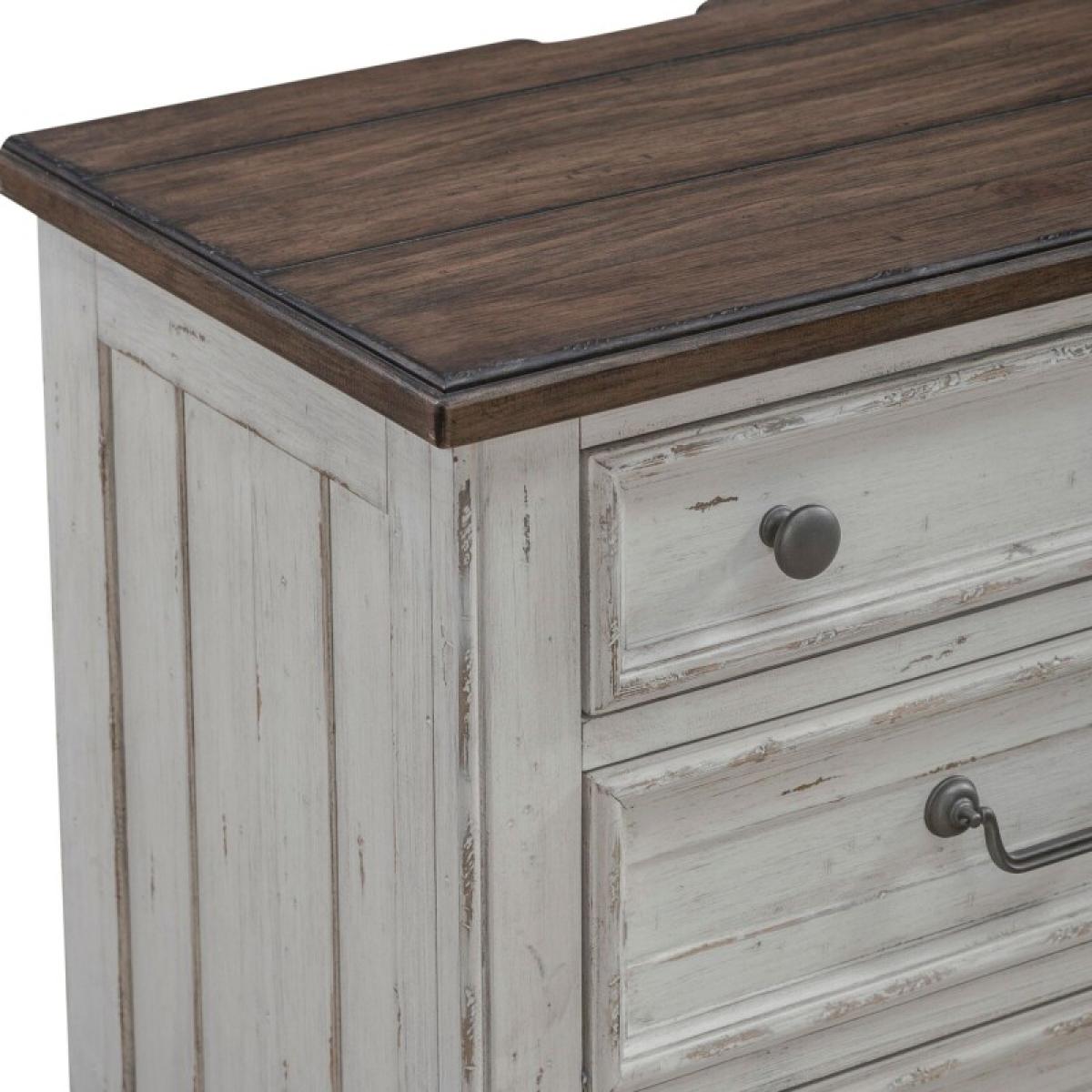 River Place 3 Drawer Nightstand w/ Charging Station - Image 9