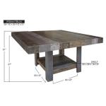 54" Square Dining Table - Loft Brown - Image 8