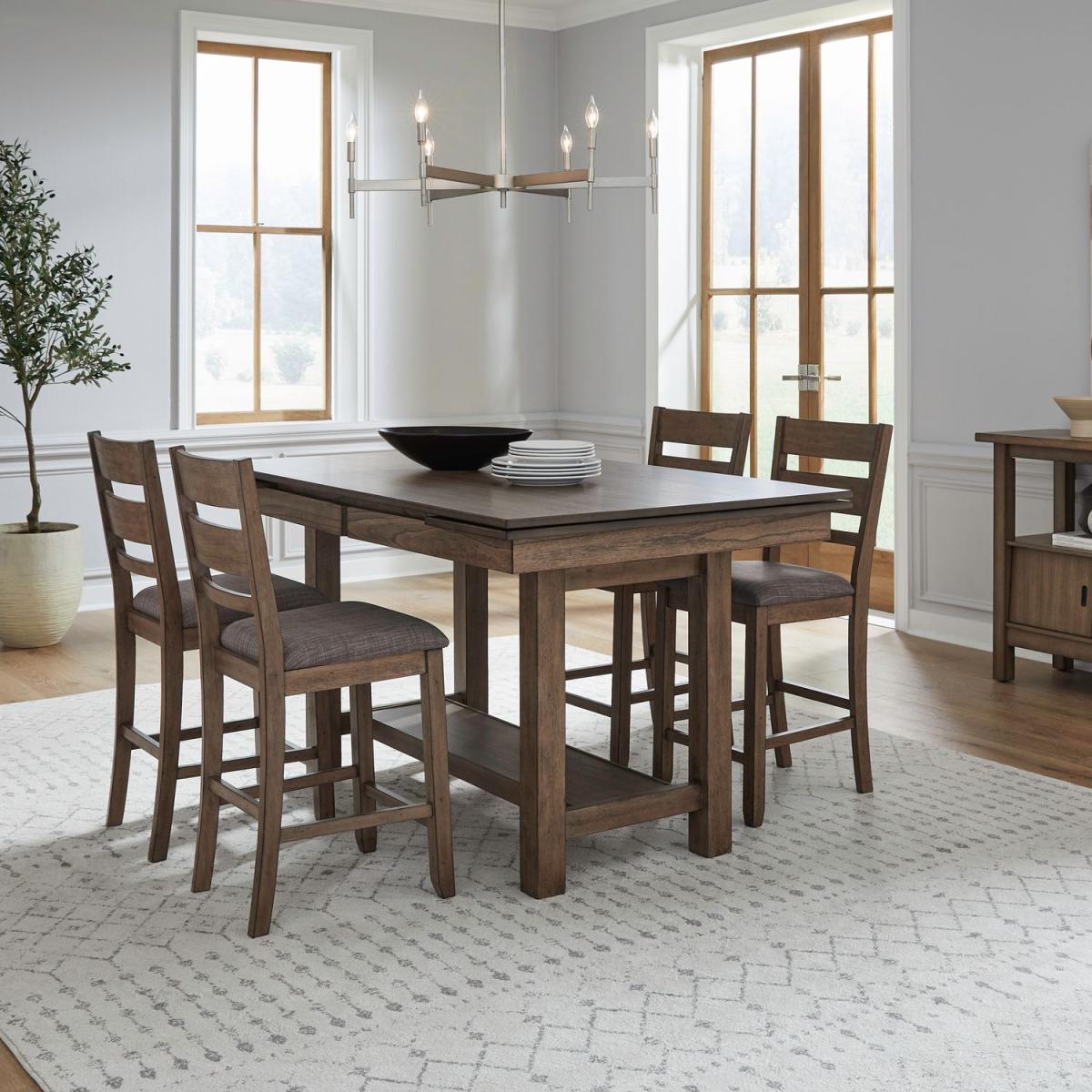 Opt 5 Piece Gathering Trestle Table - Image 2