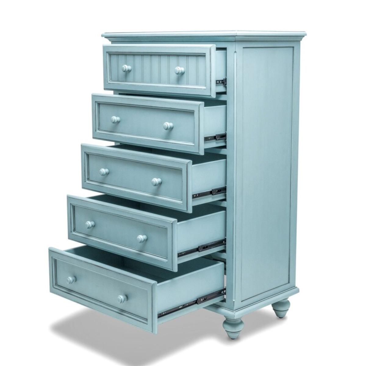 Monaco Bleu 5 Drawer Chest - Image 6