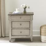 Ivy Hollow 3 Drawer Night Stand w/ Charging Station