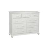Cottage 9 Drawer Dresser in White