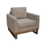 Metal & Wood Base, Armchair - Mita