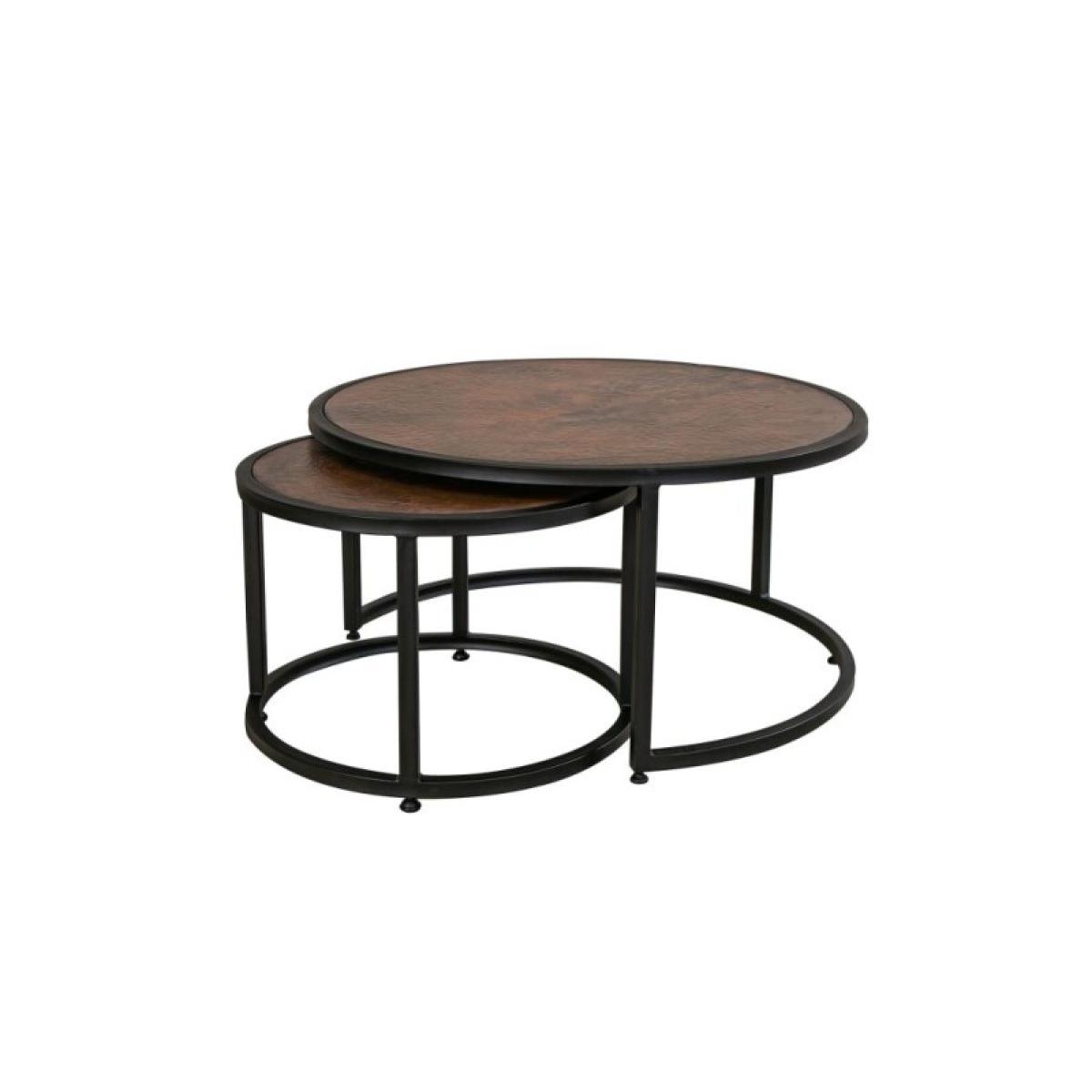 Copper Top & Iron Base Cocktail Table - Blackburn - Image 2