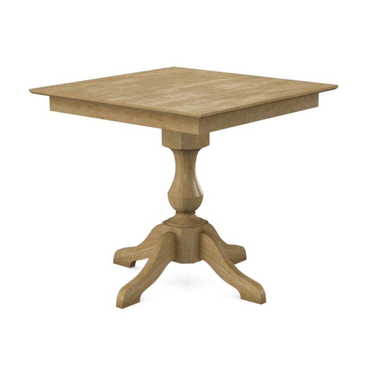 Build Your Own Pedestal Table w/ 36" Square Tabletop w/ Reverse Bevel Edge - Image 36