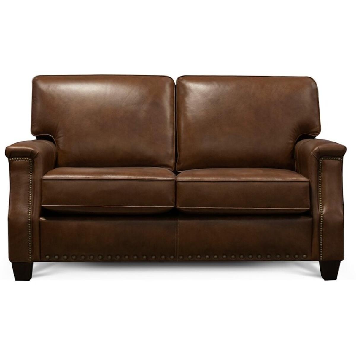Salem Leather Loveseat With Nails - Image 2