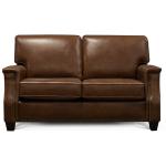 Salem Leather Loveseat With Nails