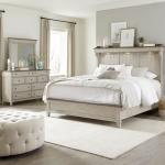 King Mantle Bed, Dresser & Mirror