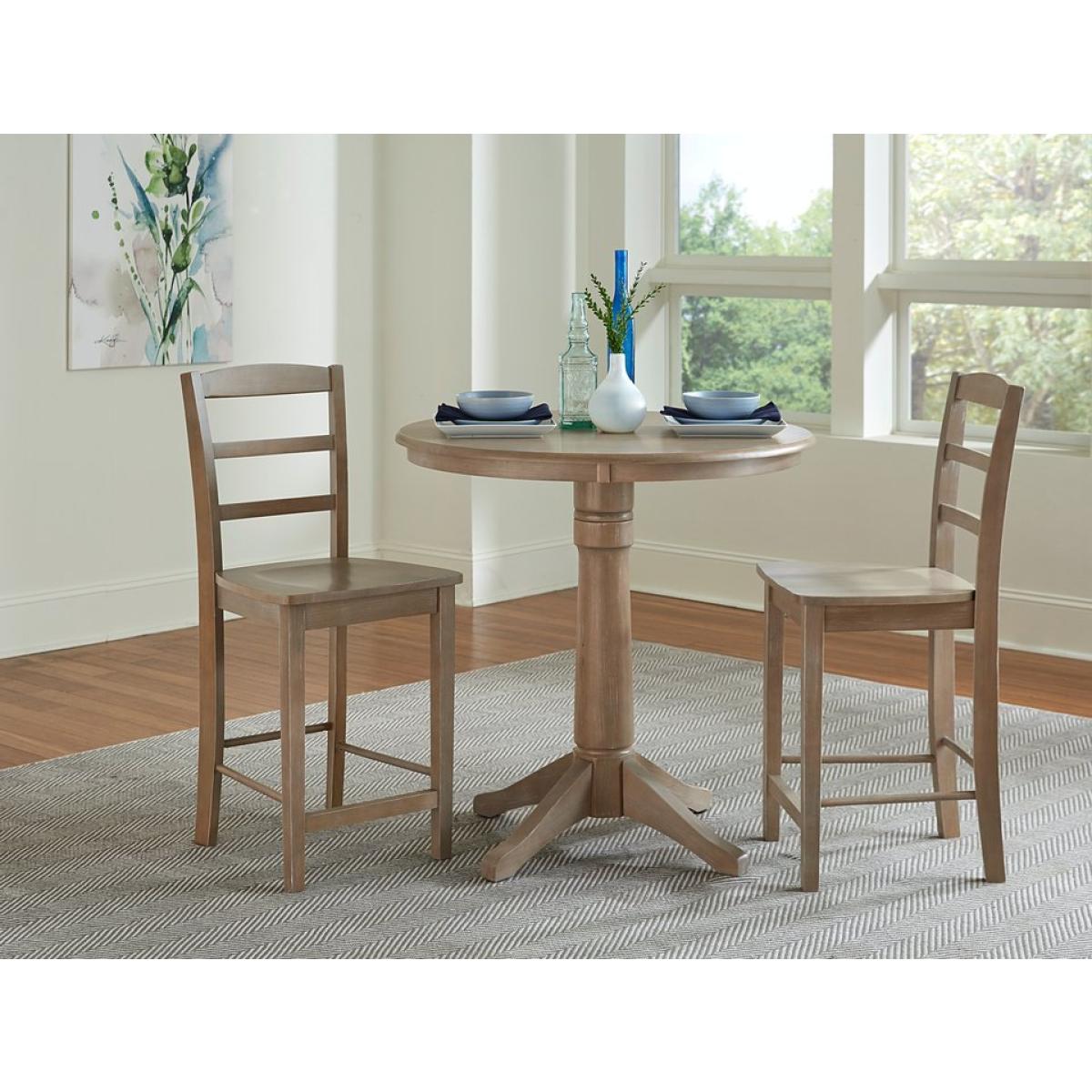 Dining Essentials - Madrid Stool in Taupe Gray - Image 3