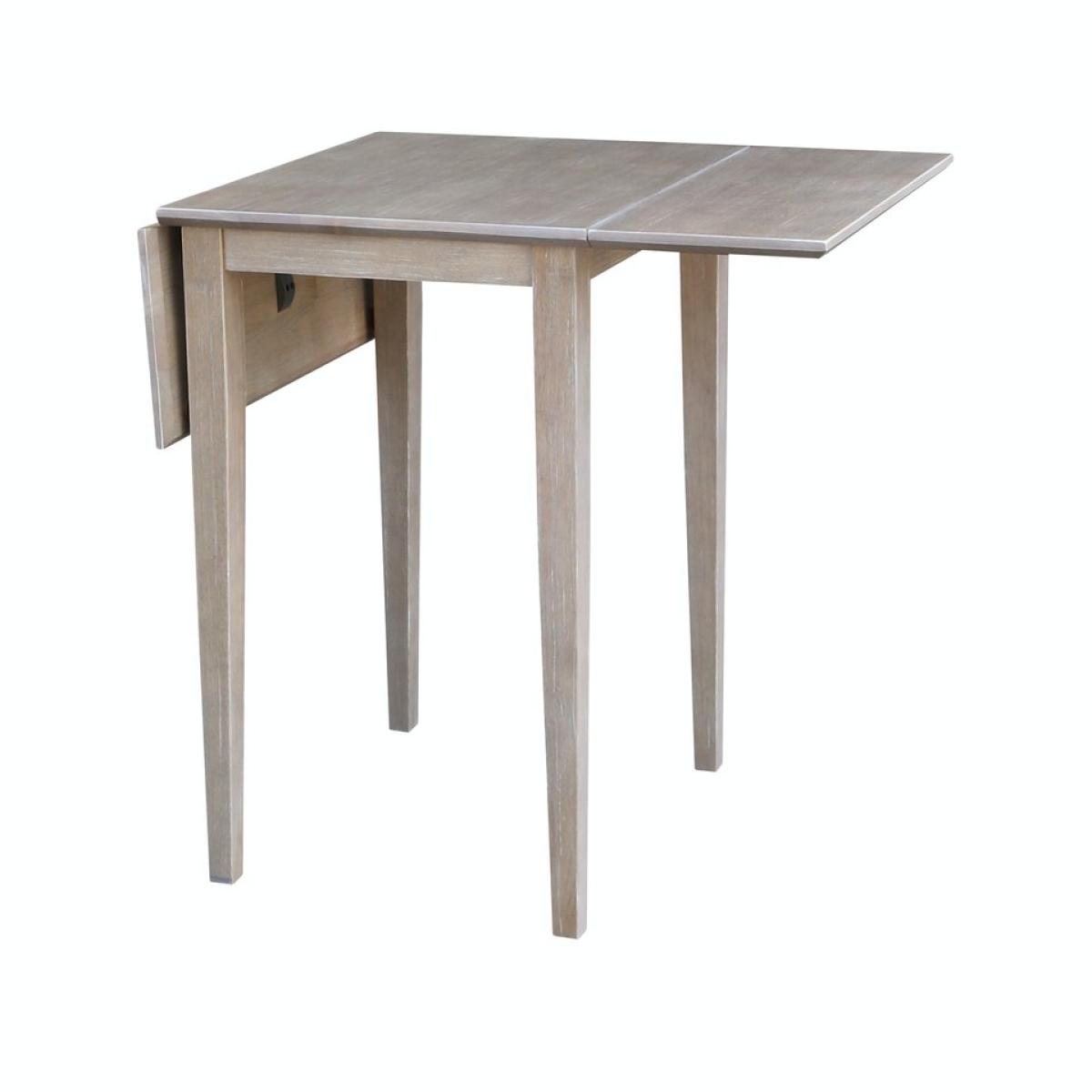Dining Essentials - Small Drop Leaf Table in Taupe Gray - Image 2