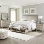 King Storage Bed, Dresser & Mirror, Night Stand