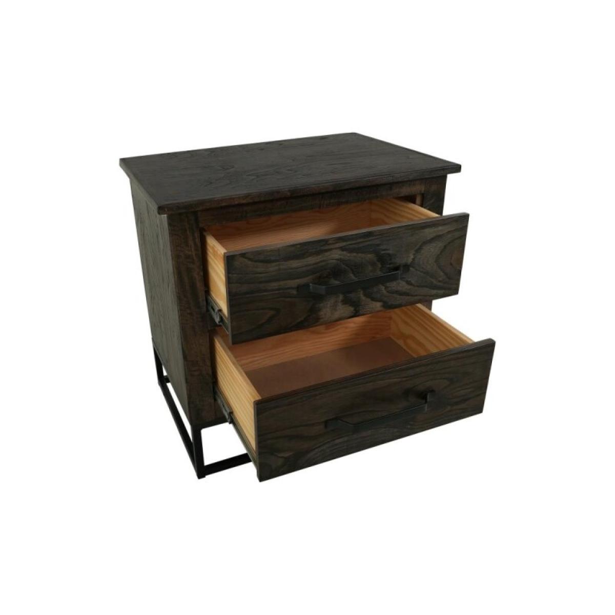 2 Drawer Nightstand - Teak - Image 4