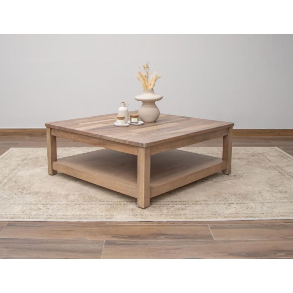 Square Cocktail Table - Natural Parota - Image 3