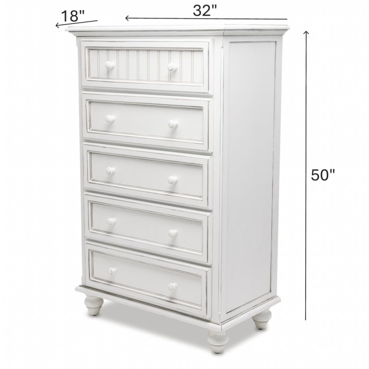 Monaco Blanc 5 Drawer Chest - Image 8