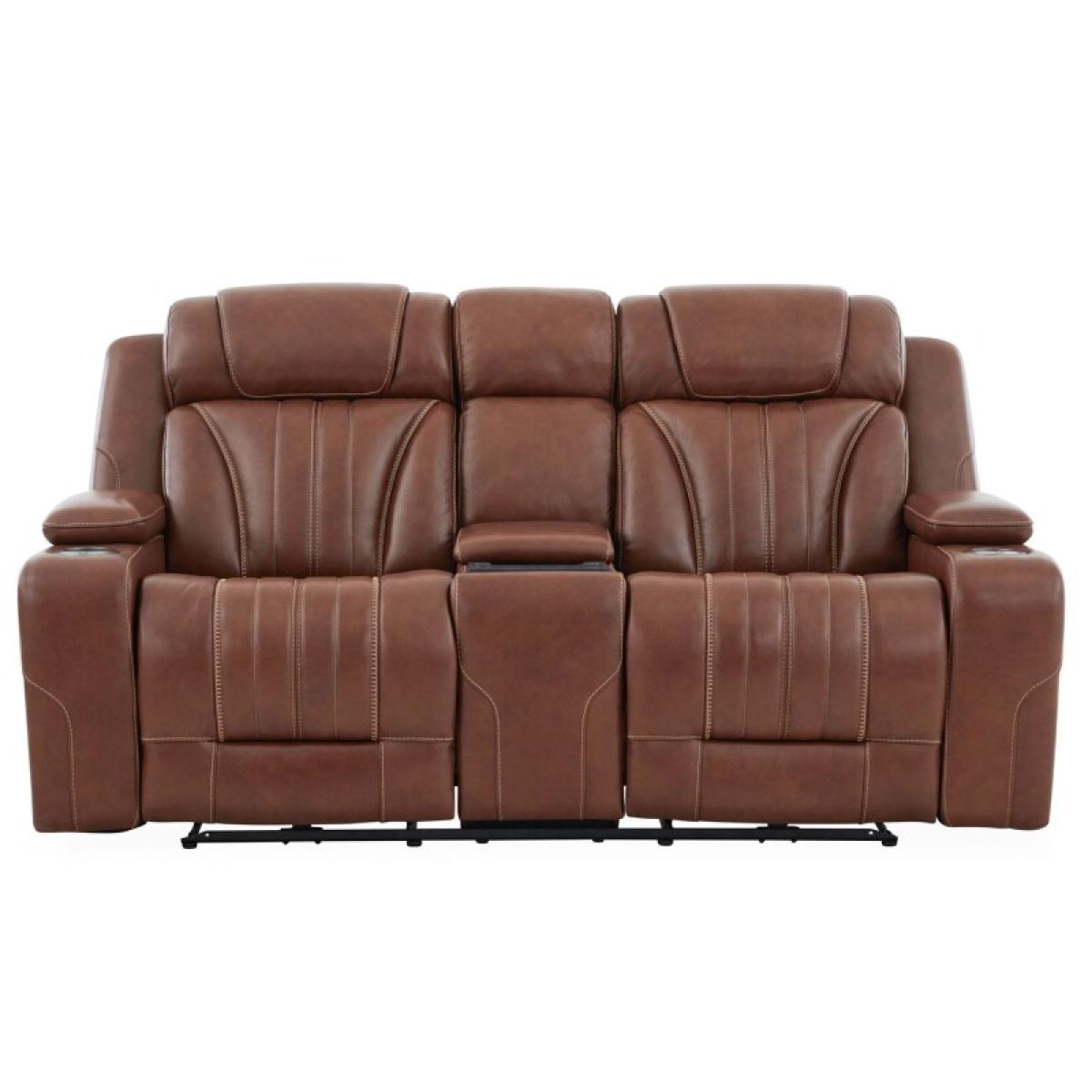 Caswell Loveseat w/ Console P2 & ZG - Image 5