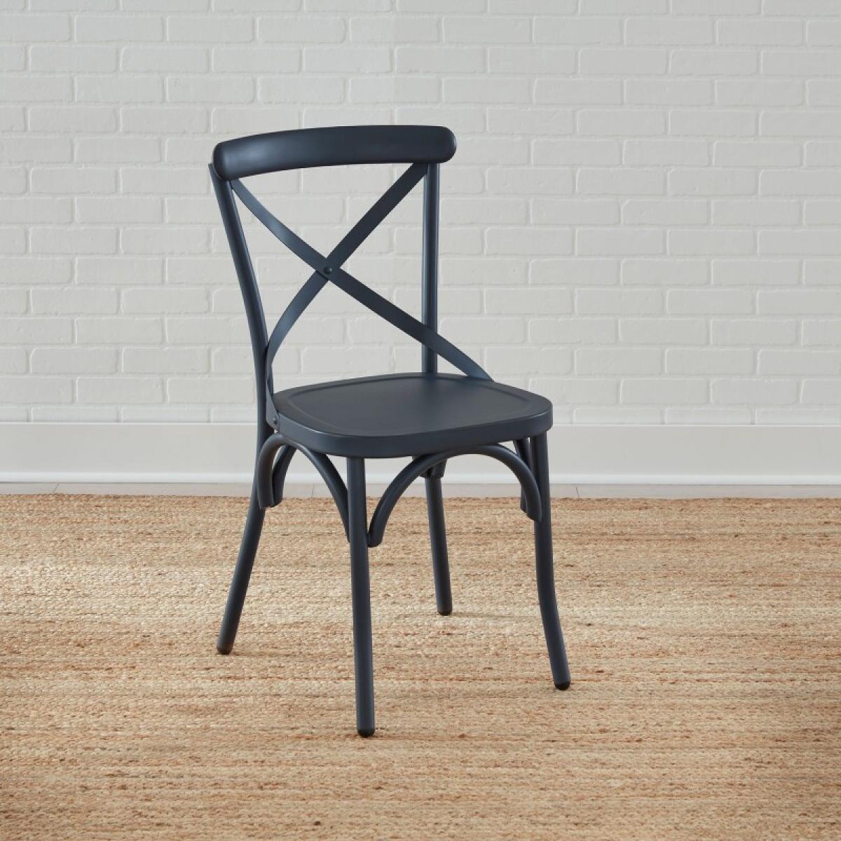 X Back Side Chair- Navy - Image 2
