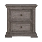 Big Valley 2 Drawer Night Stand w/ Charging Station - Image 3