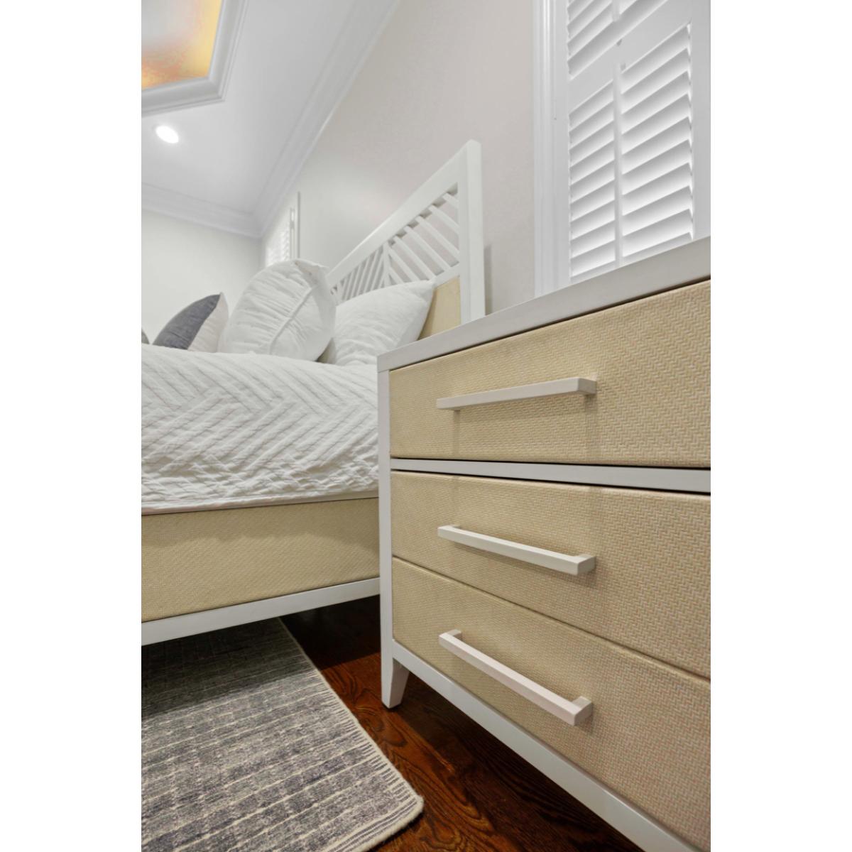 Miramar Electrified 3-drawer Woven Nightstand - Image 5