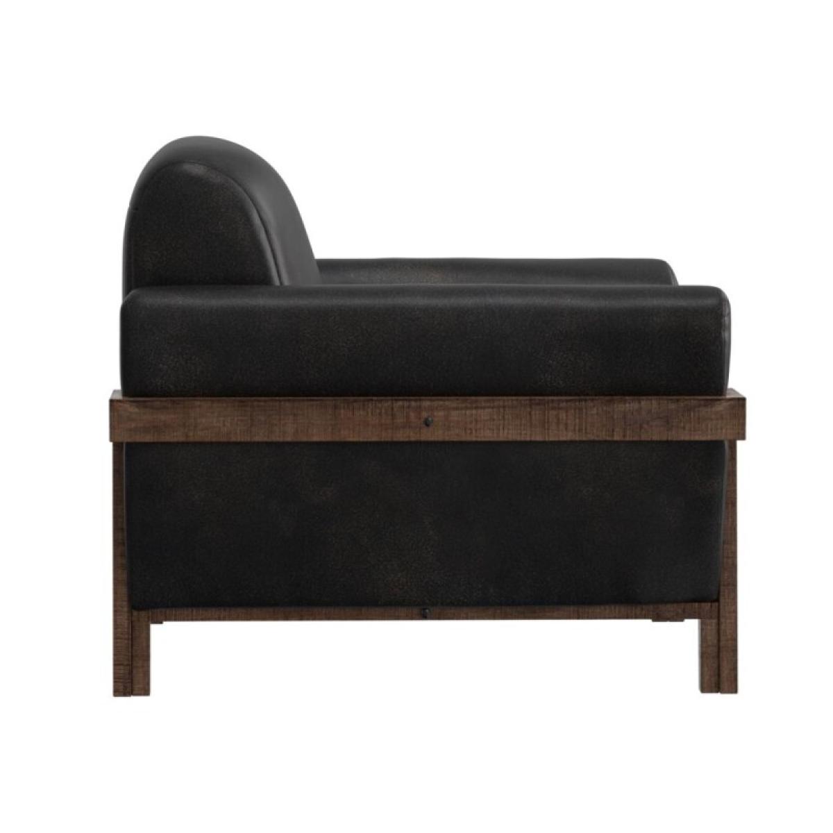 Wooden Frame & Base, Armchair - Loft Brown - Image 4