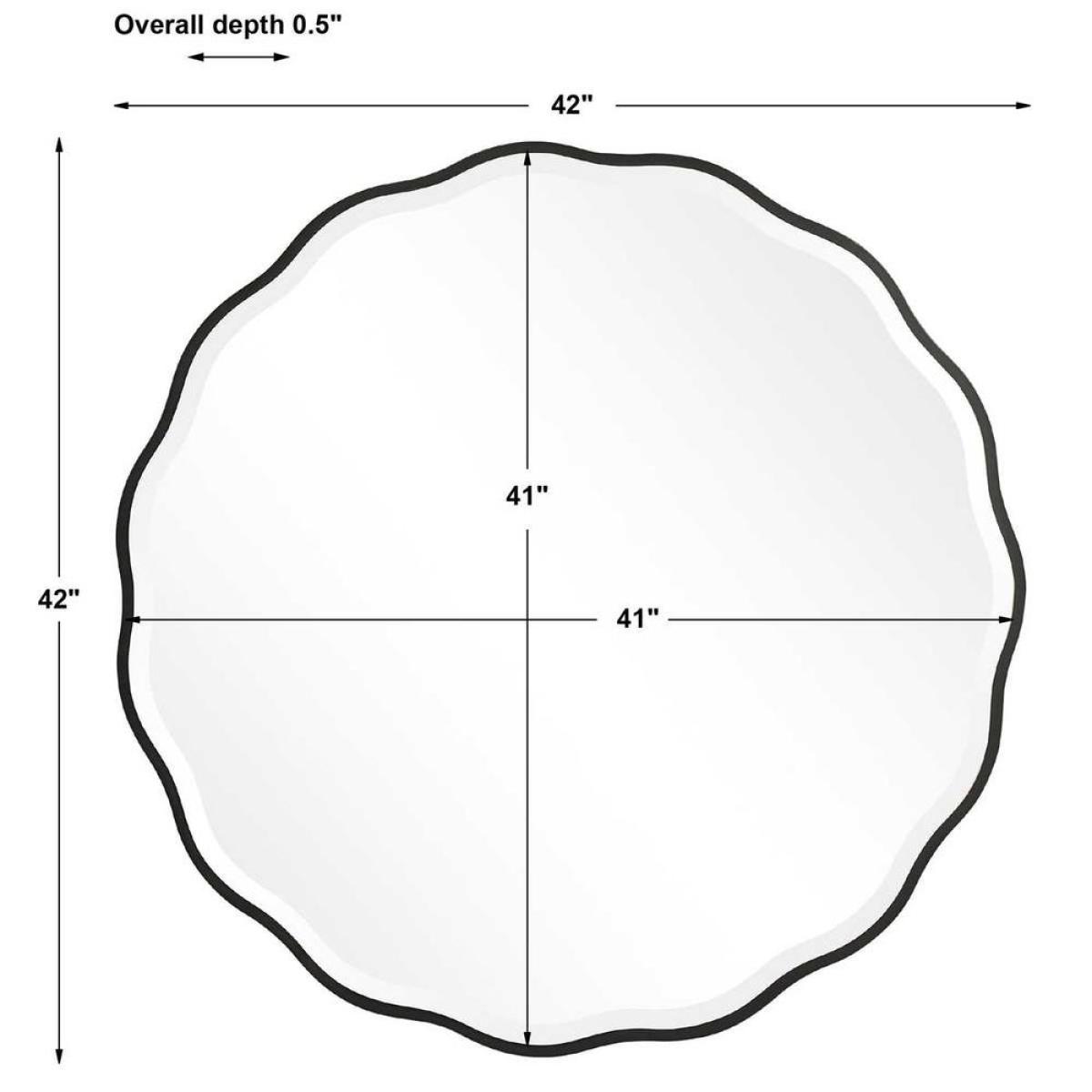 Aneta Round Mirror, Black - Image 7