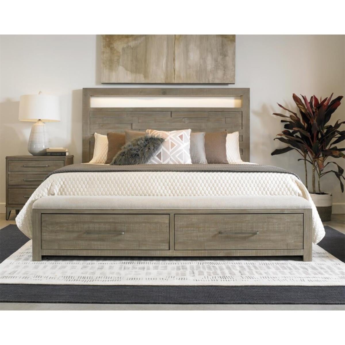 Intrigue Queen Led Panel Bed - Image 8