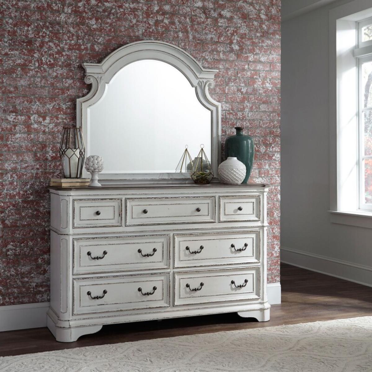 King Uph Sleigh Bed, Dresser & Mirror, Night Stand - Image 3