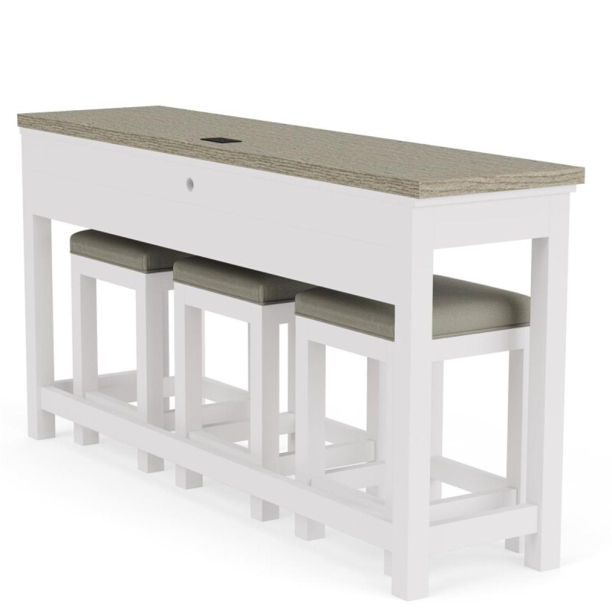 Sofa Table W/3 Stools - Image 5