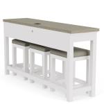 Sofa Table W/3 Stools - Image 5