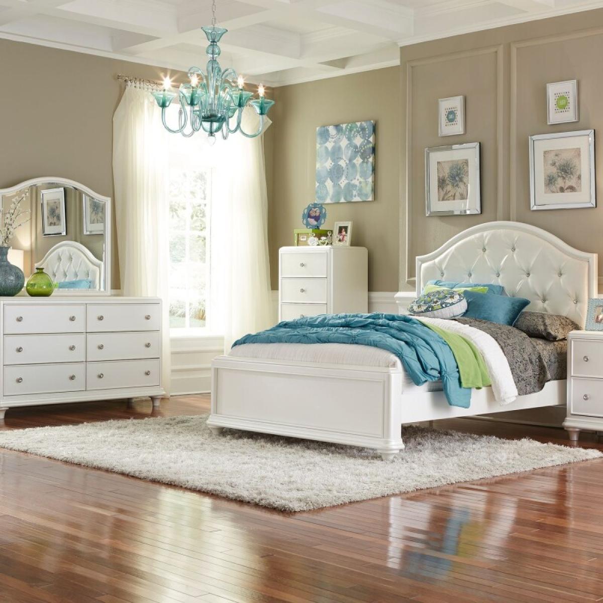 Twin Panel Bed, Dresser & Mirror - Image 2