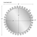Cyra Round Mirror, White - Image 8