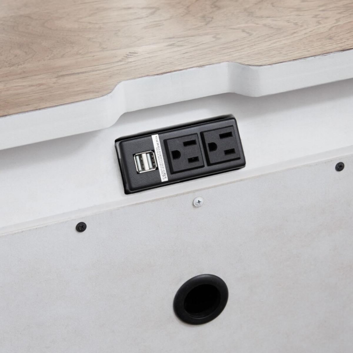 Farmhouse Reimagined 3 Drawer Night Stand w/ Charging Station - Image 7