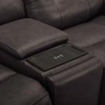 Loveseat w/Console P3 & ZG - Dark Brown - Image 3
