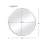 Aneta Round Mirror, Gold - Image 8