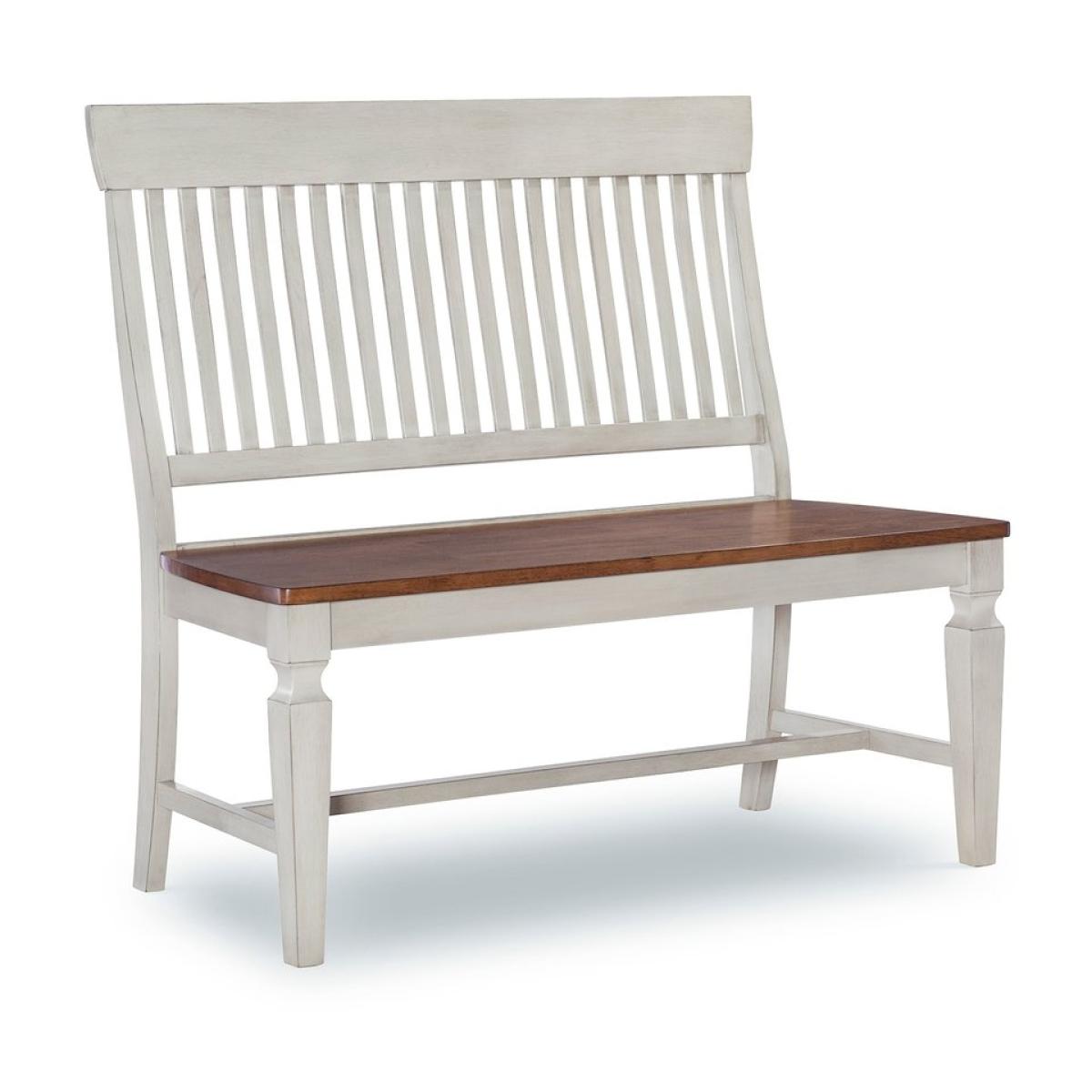 6c98e7ee9e68949074d12644ff5f9f70 Vista Slat Back Bench in Hickory & Shell - Image 1