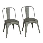 Bow Back Side Chair - Green-Set of 4