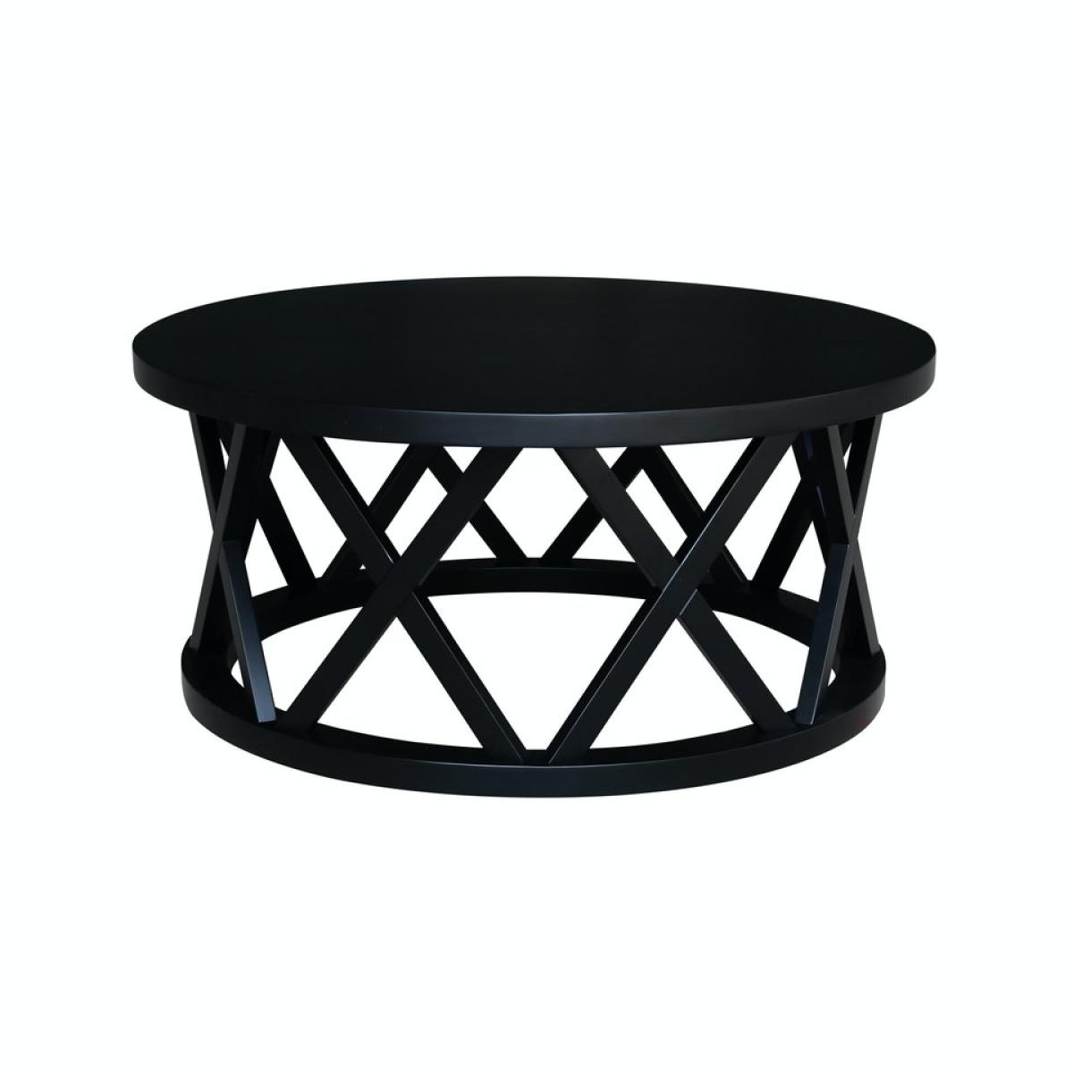 Destinations Collection - Ceylon Round Coffee Table in Black - Image 2
