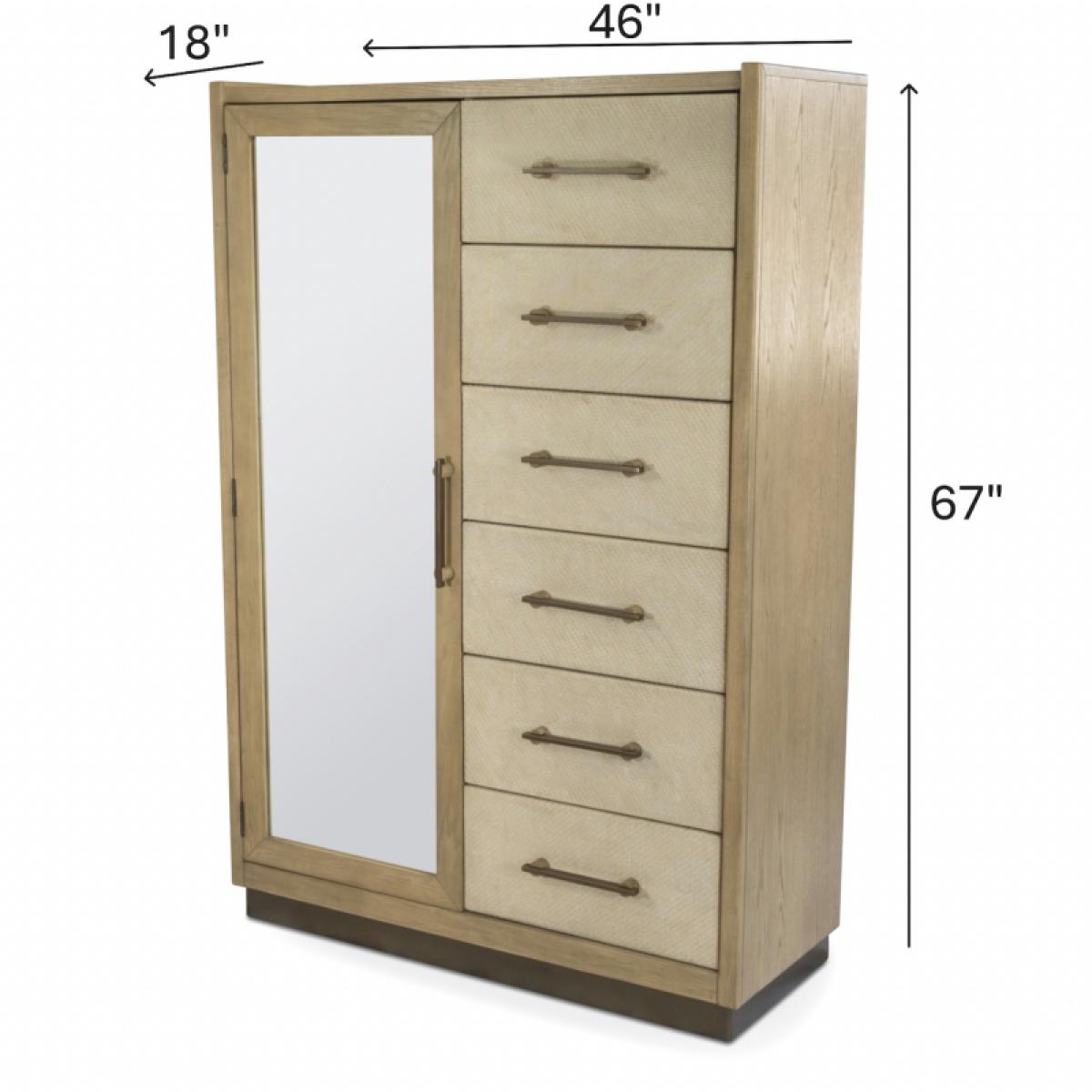Rio Vista Woven Mirrored Door Chest - Image 13