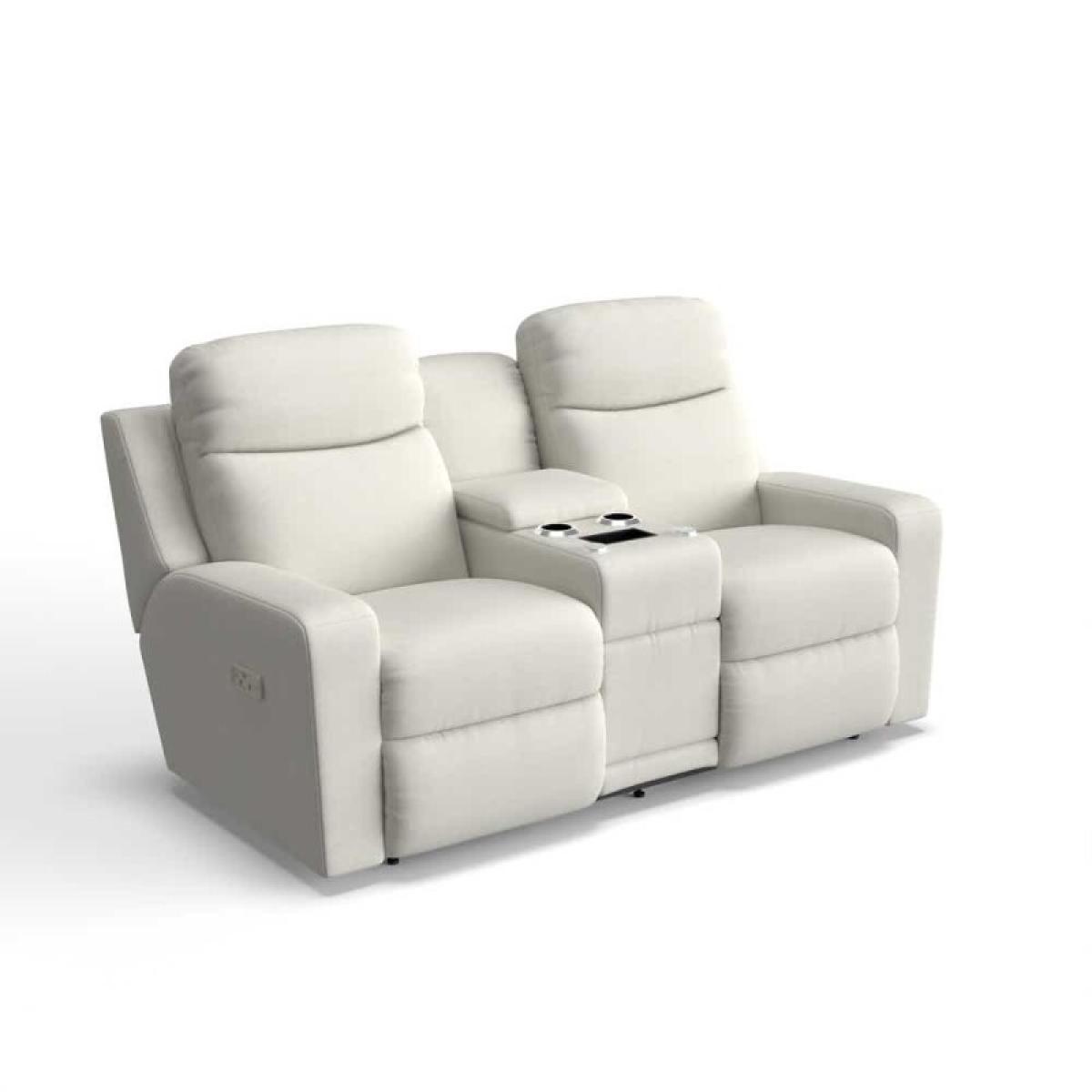 Emmons Power Reclining Loveseat W/ Headrest, Lumbar & Console - Image 2