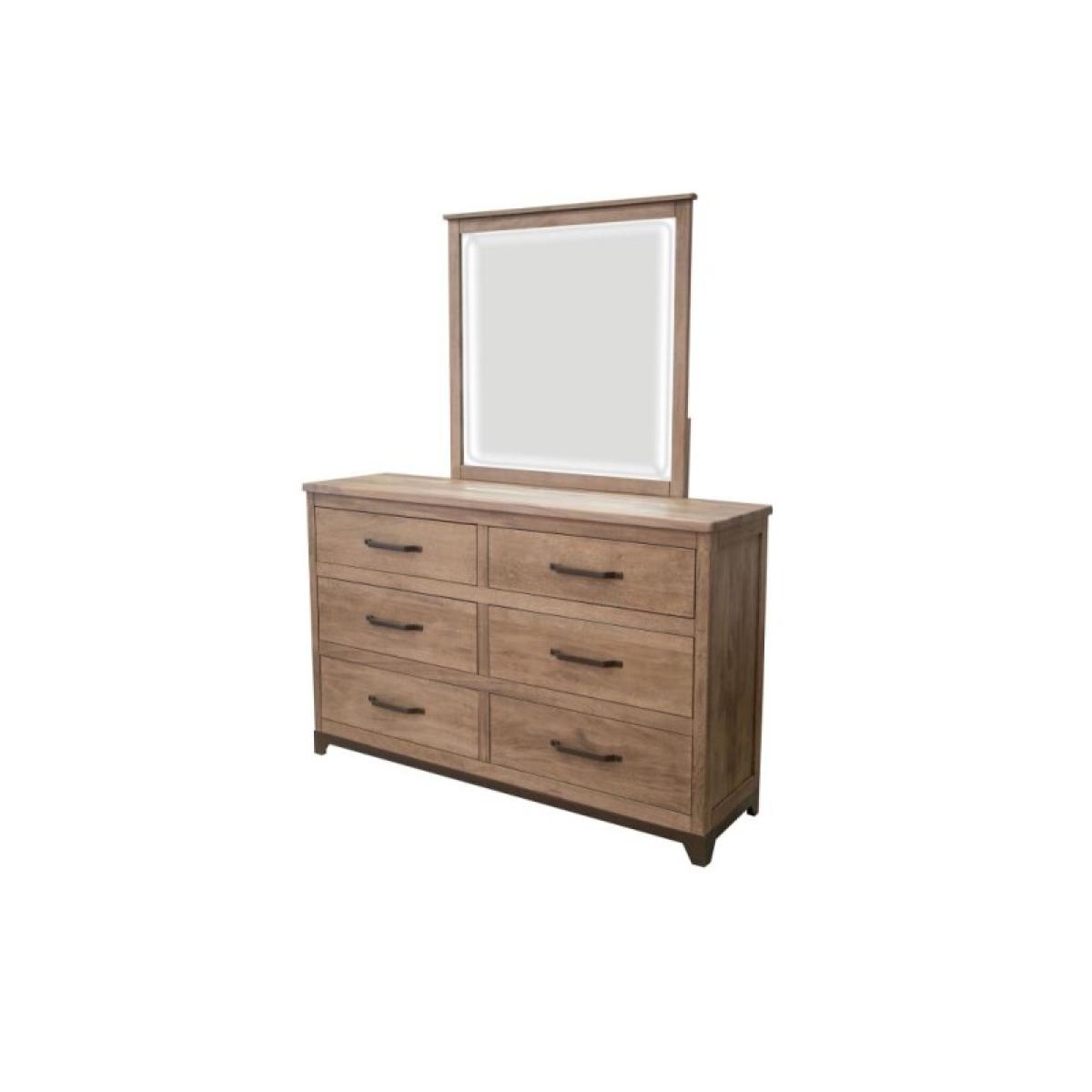 6 Drawer Dresser - Natural Parota - Image 3