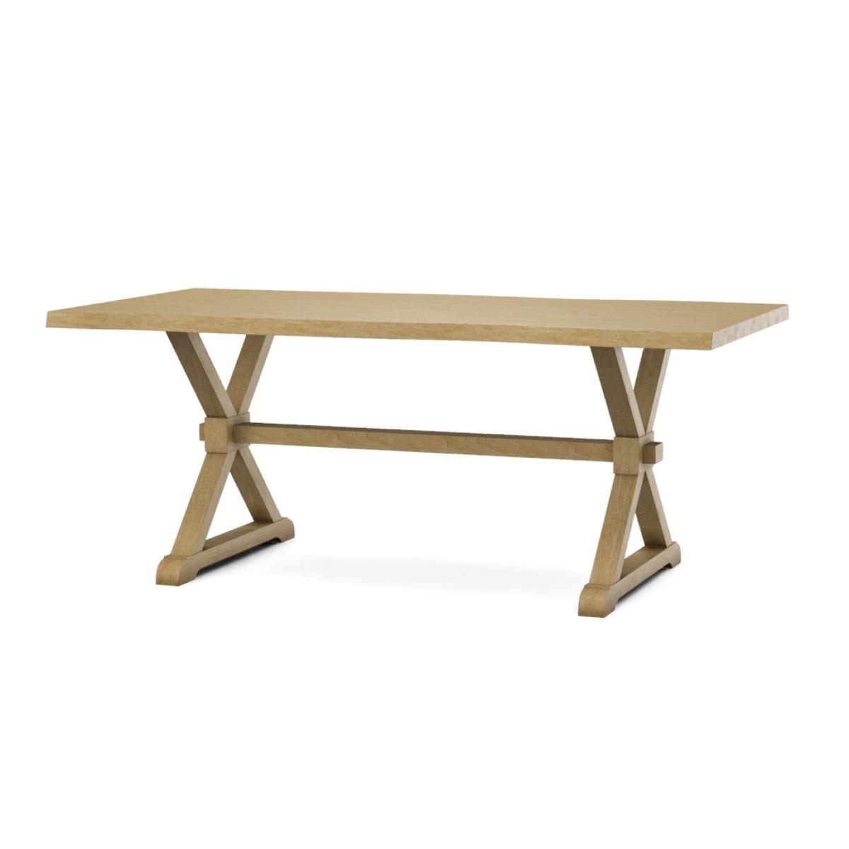 Farmhouse Live Edge Table Top w/ Farmhouse Trestle Base - T-4074A - Image 25