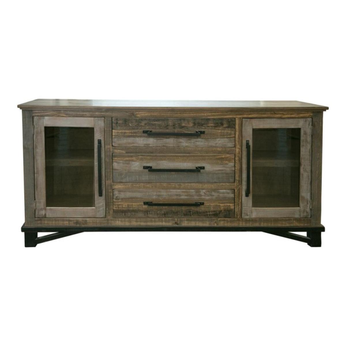 3 Drawer 2 Door Buffet - Loft Brown - Image 2