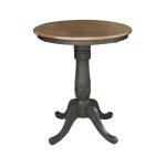 Dining Essentials - 30'' Round Table Top w/36"H Traditional Pedestal w/Extension in Hickory/Coal
