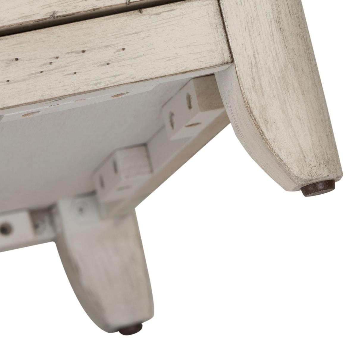 Farmhouse Reimagined Door Chair Side Table w/ Charging Station - Image 7