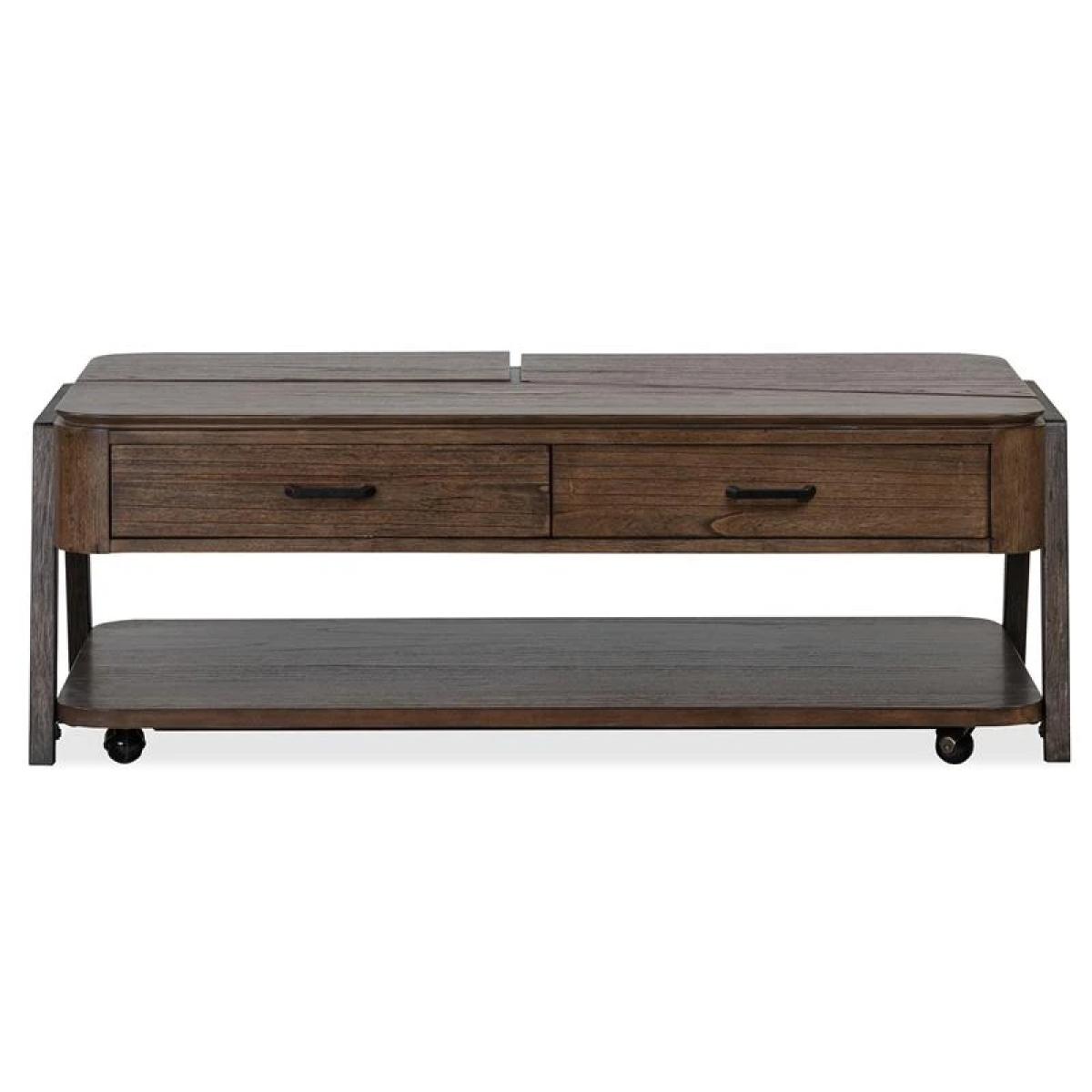 Hallie T6355-50 Lift Top Storage Cocktail Table w/Casters - Image 4