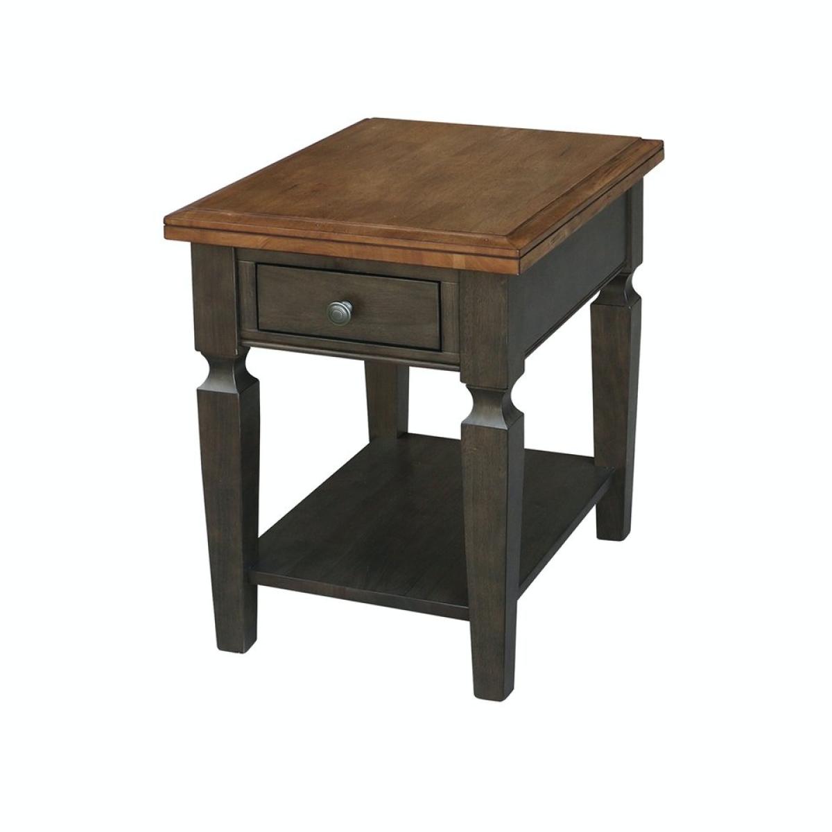 Home Accents - Vista End Table in Hickory & Coal - Image 2